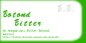 botond bitter business card